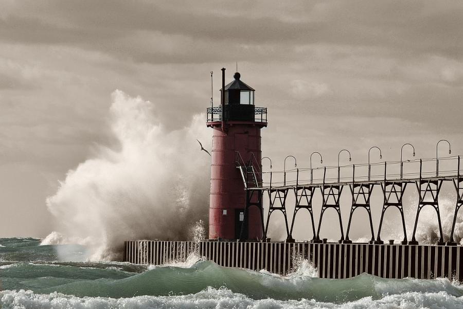 Lake Michigan lighthouse