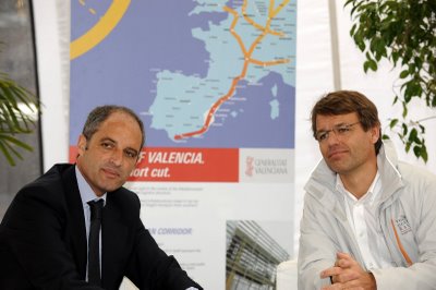 Francisco Camps, President Region Valencia, with Knut Frostad, Volvo Ocean Race CEO